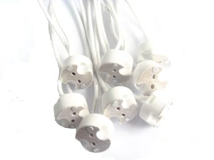 HS70603 ROUND SCREW MOUNT SOCKET W/ 2 LEADS FOR G4 GX5.3 OR G6.35 (PACK OF 10) - Picture 1 of 2