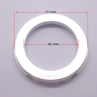 4pcs Aluminum Alloy Wheel Bore Spacer Car Hub Centric Rings 73.1OD to 56.1ID - Image 1 of 4