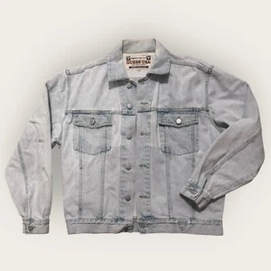 VTG Guess USA Denim Jean Jacket Light Wash Chore Barn Oversized HipHop Unisex M - Picture 1 of 18