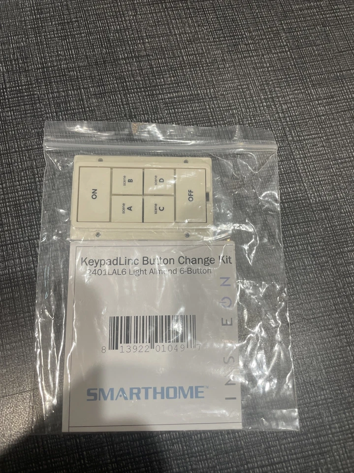 Insteon 2401LAL6 Light Almond 6-Button Keypadlinc Button Change Kit - Image 1 of 1