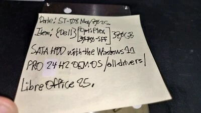 {Dell} [OptiPlex 3070-SFF] 320GB SATA HDD with the Windows 11 PRO 24H2 OEM OS - Image 1 of 3