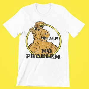 ALF No Problem 80s TV Show Sitcom Alien VTG Retro Premium Blend Graphic T-Shirt - Picture 1 of 16