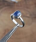 925 Solid Sterling Silver Blue Kynite Ring -6 us V476