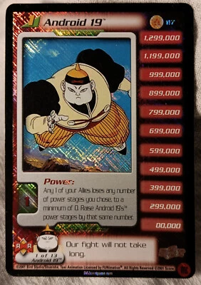 Android 19 Holo Foil Rare 117 Score 2001 DRAGON BALL Z TCG - Android Saga - Image 1 of 2