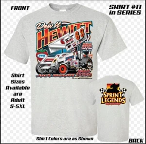 New Sprint Legends #63 Jack Hewitt J.W. Hunt Produce Sprint Car T-Shirt - Picture 1 of 3