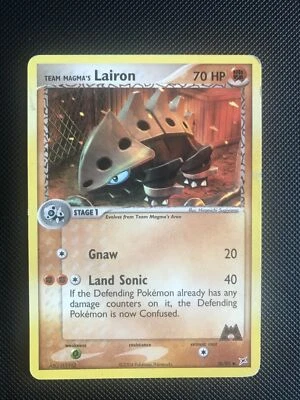 Team Magma's Lairon Pokemon Card 36/95 EX Team Magma vs Aqua uncommon non-holo - Image 1 of 4