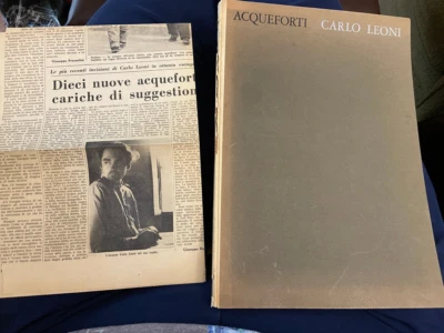 Vintage Italian CARLO LEONI, ACQUEFORTI, ED. ARTI GRAFICHE TAMARI Etchings Book - Image 1 of 4