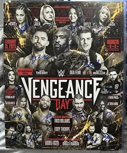 TARJETA DE PARTIDO FIRMADA WWE NXT VENGEANCE DAY AUTÓGRAFO GIULIA STEPHANIE VAQUER #44/50 - Imagen 1 de 8