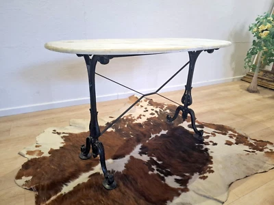 gebr.  Tisch Gartentisch Bistrotisch Marmortisch mit Marmorplatte - Bild 1 von 4