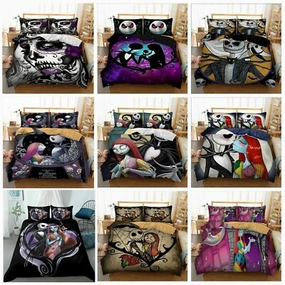 WONGS BEDDING Skull Duvet Quilt Cover Set Bedding Set with Pillowcases Single Double King Size