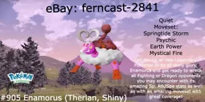 Pokemon Legends Arceus Shiny Enamorus (Therian) Max Effort Fast Delivery - Picture 1 of 5