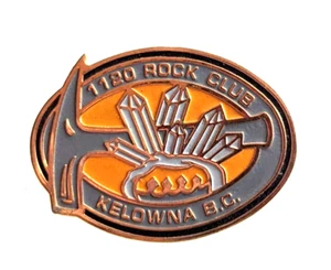 Rock Club Kelowna B.C. de colección 1120 Pin - Pin de sombrero de solapa de club 1,25", mineral, gema - Imagen 1 de 3