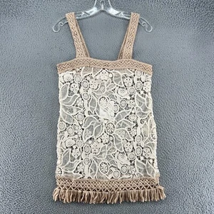 Vestido Alexis Mujer Mediano Crochet Mini Off White Marfil Floral Nuevo con Etiquetas - Imagen 1 de 9