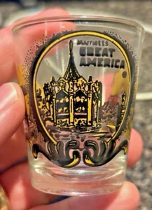 Marriott's Great America Amusement Park Souvenir Shot Glass 1974-1984 Carousel - Picture 1 of 15