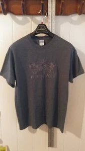 VTG Hawaii TShirt Blue/Grey Color. Gildan Large,50/50  Subdued,Embroidered Print - Picture 1 of 9