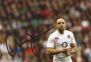 ENGLAND & GLOUCESTER RUGBY UNION: CHARLIE SHARPLES SIGNED 6x4 ACTION PHOTO+COA - Picture 1 of 1
