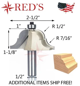 Broca router vástago Tideway Carbide Pro LC08111808 1-1/8" clásico romano OGEE 1/2 - Imagen 1 de 1