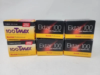6 Rolls Kodak Professional Ektar & Tmax 100 Color Negative Film 36 Exposure   - Image 1 of 2