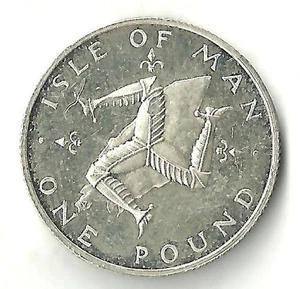 ISLE OF MAN One Pound 1978 Silver KM#44a - Picture 1 of 2