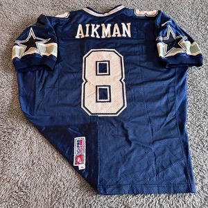Rare Vintage 1997 Nike Pro Line Troy Aikman NFL Dallas Cowboys Blue Jersey Sz 56 - Picture 1 of 11