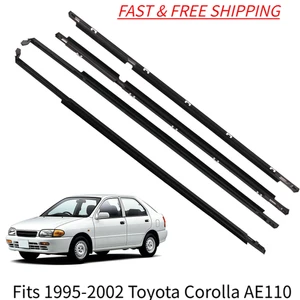 Outer Window Weatherstrip Door Belt Set Fits 1995-2002 Toyota Corolla AE110 - Picture 1 of 12