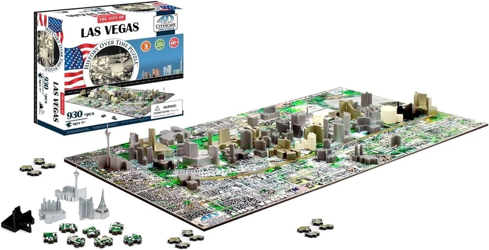 4D Cityscape Time Puzzle, Las Vegas with Glow In the Dark Streets NEW SEALED! - Image 1 of 1