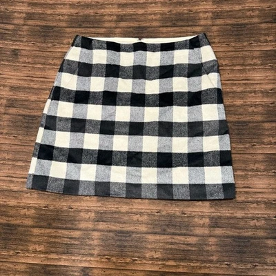 Minifalda para mujer Buffalo a cuadros mezcla de lana LOFT blanca y negra talla 8 con bolsillos Foto 1 de 4
