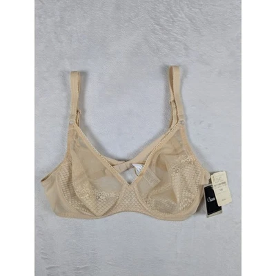 NWT Chantelle Nude Lace Sheer Full Coverage Underwire Bra 34B French Creation - Image 1 of 4
