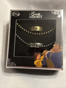 Disney La Bella e la Bestia Set Cofanetto Collana Anello Lui e Lei - Foto 1 di 8