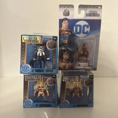 Jada 2.5" Metals Die Cast Harley & Supergirl DC Hero Girls Metalfigs - Pacote com 4 - Imagem 1 de 4