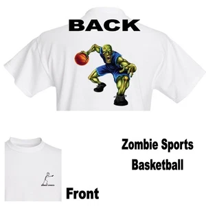 Zombie Sport Basketball Team Spieler Cartoon Grafik T-Shirt - XL XLarge SALE - Bild 1 von 3