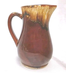 Vintage Robinson Ransbottom Pottery Brown Drip Pitcher Roseville Ohio USA 6" - Picture 1 of 9