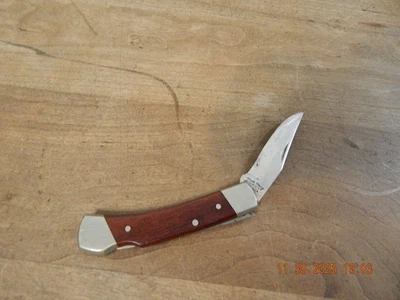 Faca de bolso vintage Tio Henry Schrade+ LB5 Lockback cabo de madeira EUA  - Imagem 1 de 3