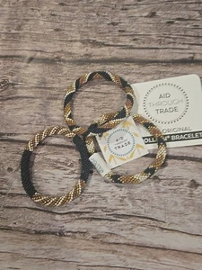 AID Through Trade Roll-On® Armband Wiese 3er Set Handarbeit in Nepal (G55) - Bild 1 von 5