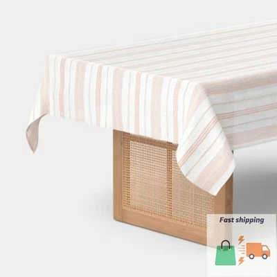120"x60" Warm Striped Tablecloth - Threshold™ - Image 1 of 3