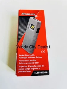 Herramientas Snap-on NUEVA PISTOLA METAL MAZORCA LED Bolsillo Luz de Inundación con Láser ECSPB023GM - Imagen 1 de 4