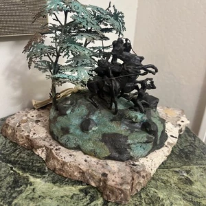 Bronzeskulptur, "Aussichtsgruppe, von Ronl", limitierte Auflage, #87/100, wie abgebildet - Bild 1 von 12