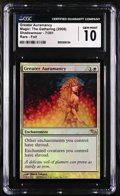 GREATER AURAMANCY Shadowmoor Foil Rare CGC 10 MTG [Nostalgium] - Image 1 of 2
