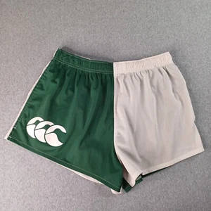 Canterbury Shorts Mens XL Green White Logo Short Elastic Drawstring Rugby Footy - Picture 1 of 14