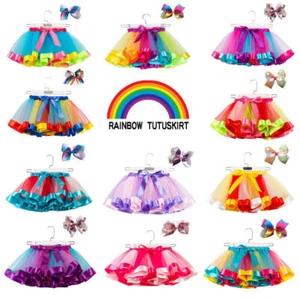 Tutu Skirt Dance Puffy Petticoat Party Ballet Fluffy Layer Girl Baby Dress - Picture 1 of 25