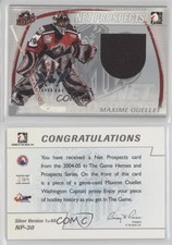 2004-05 ITG Heroes and Prospects Silver Spring Expo Super Box 1/1 Maxime Ouellet