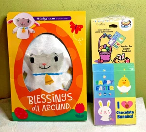 Hallmark Itty Bittys Lamb EASTER FUN Kit w Plush & Easter Stickers NWT Spring - Picture 1 of 2