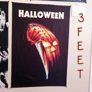 Halloween 2x3 Fuß Wandteppich - VHS Horrorfilm Banner Wandflagge Michael Myers - Bild 1 von 8