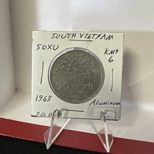 1963 Vietnam 50 Xu Aluminum Foreign Coin - Picture 1 of 4