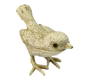 Florenza Saccharine Holder Vintage White Metal with Emerald Green Eyes READ!!  - Picture 1 of 14