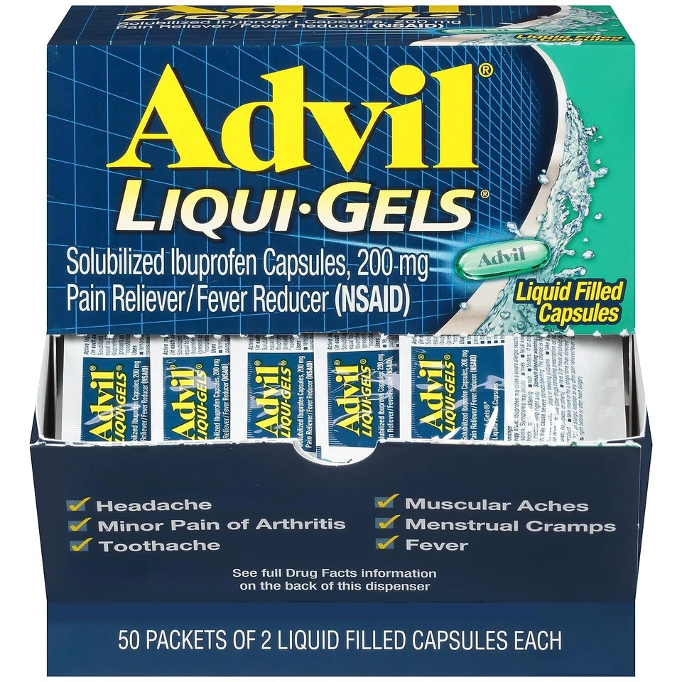 Advil Liqui-Gels Analgésico/Reductor de Fiebre, Ibuprofeno Solubilizado - CAJA 12 Foto 1 de 4
