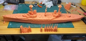 3D Printed 1/350 WWI HMS Agincourt dreadnought battleship (full hull) - Picture 1 of 9