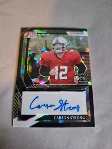 2022 BLATTMETALL SCHWARZ KRISTALL ROOKIE AUTO SSP #PA-CS1 CARSON STRONG #'D 8/10 - Bild 1 von 2
