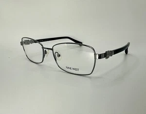 New Nine West Eyeglasses Frames NW1047 035 Black Silver Square Full Rim - Picture 1 of 6