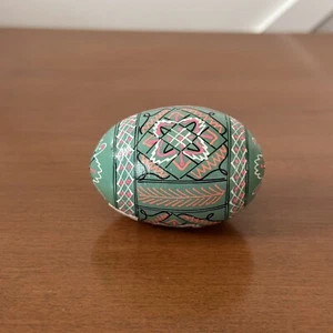 Handgefertigtes Pysanky Osterei aus Holz Made in Russia 2002 ukrainisch religiös Geschenk - Bild 1 von 7